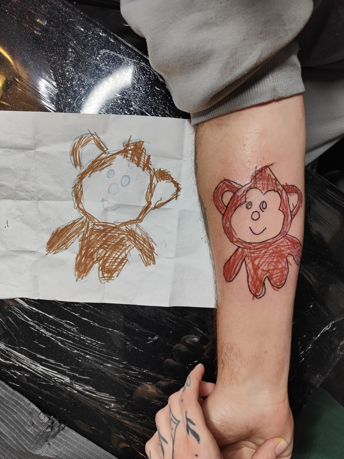 Tattoo nach einer Zeichnung
